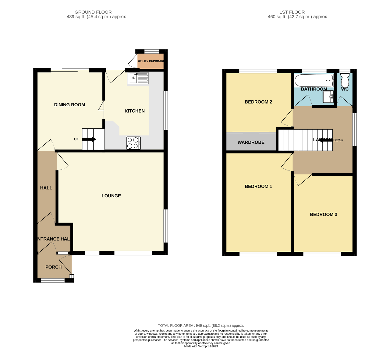 Floorplan of The Crescent, Newhaven, East Sussex, BN9 0PB