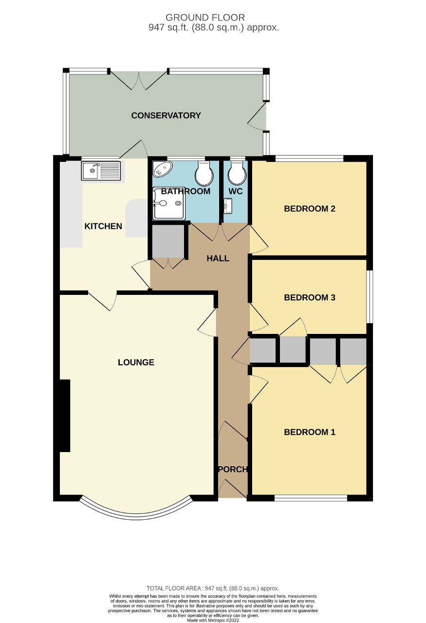 Floorplan of Barcombe Avenue, Seaford, East Sussex, BN25 4DT