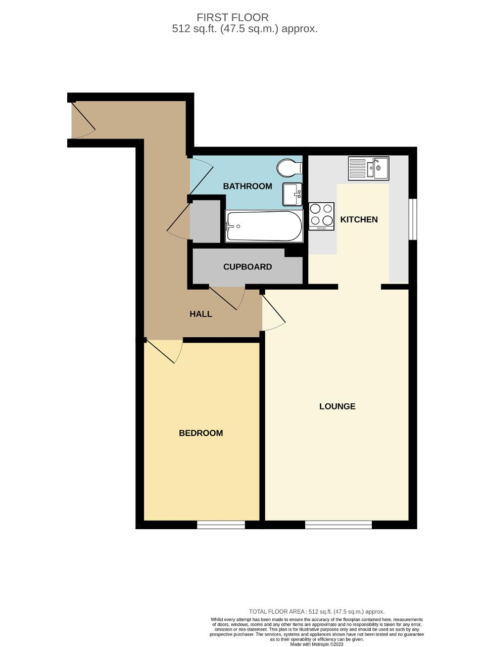 Floorplan of Cunningham Court, Ringmer Road, Seaford, East Sussex, BN25 1AW