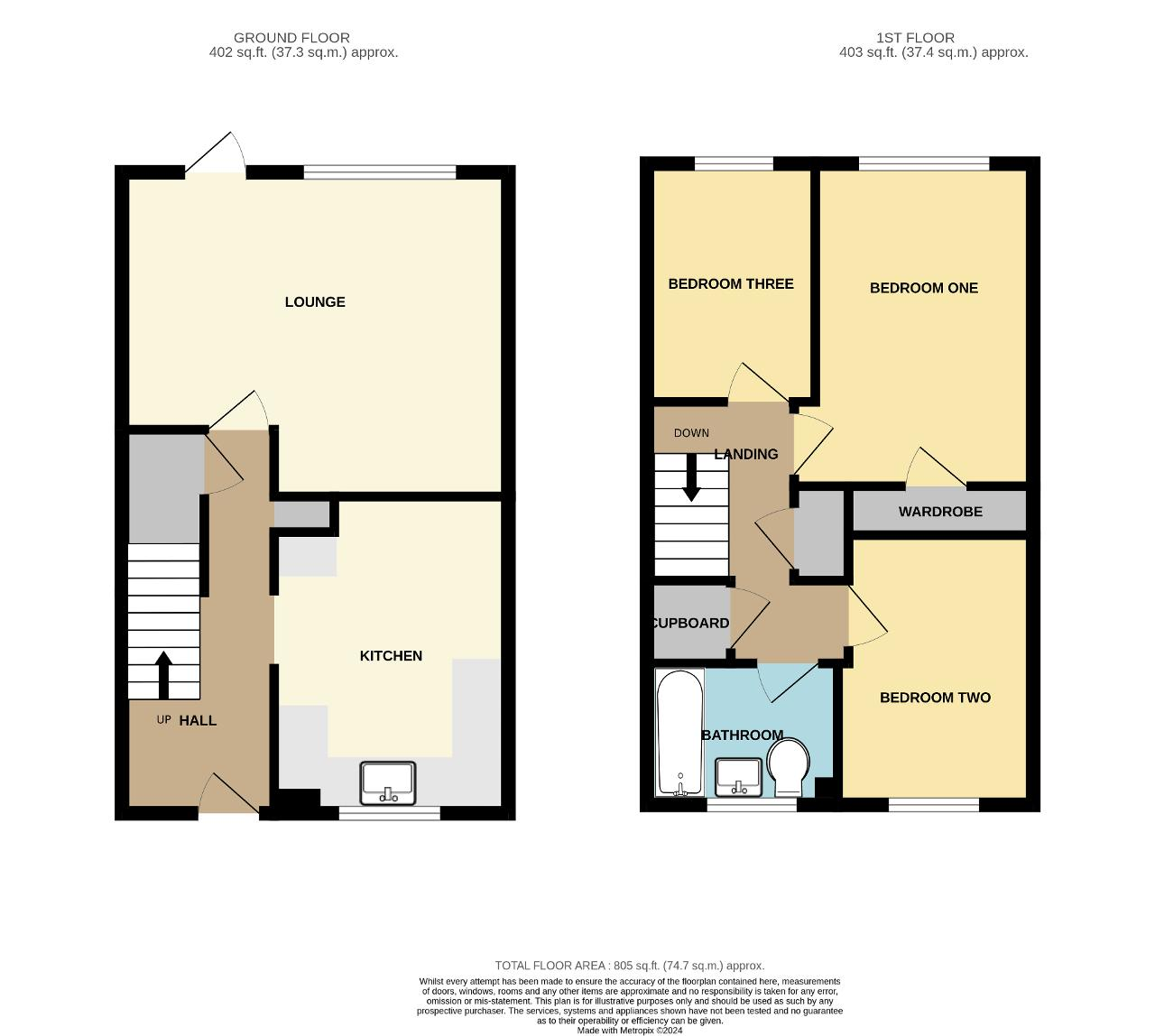 Floorplan of Barn Rise, Seaford, East Sussex, BN25 3BX