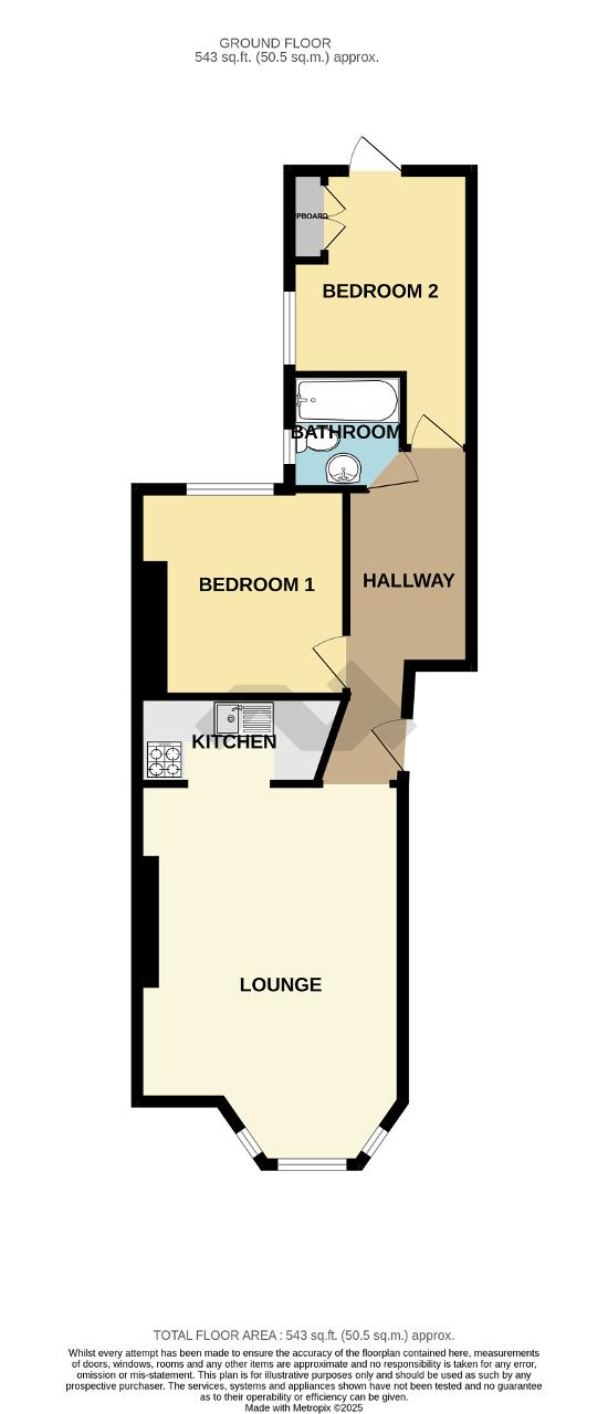 Floorplan of Pelham Place, Seaford, East Sussex, BN25 1EN