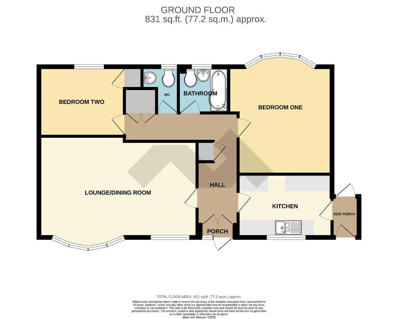 Floorplan of Dukes Close, Seaford, East Sussex, BN25 2TU