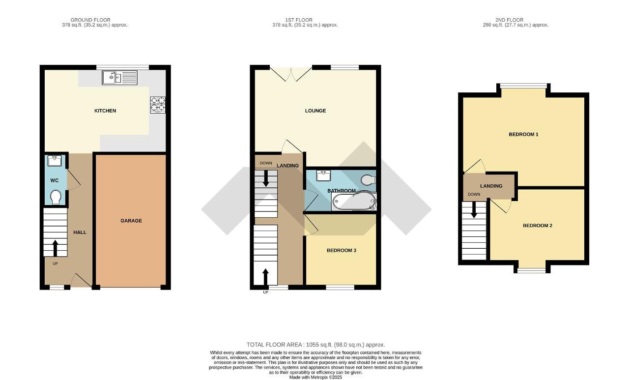Floorplan of Richmond Mews, Seaford, East Sussex, BN25 1EY