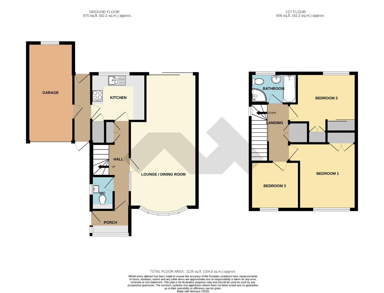 Floorplan of Surrey Road, Seaford, East Sussex, BN25 2NR