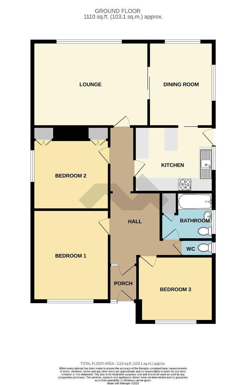 Floorplan of Chesterton Avenue, Seaford, East Sussex, BN25 3RL
