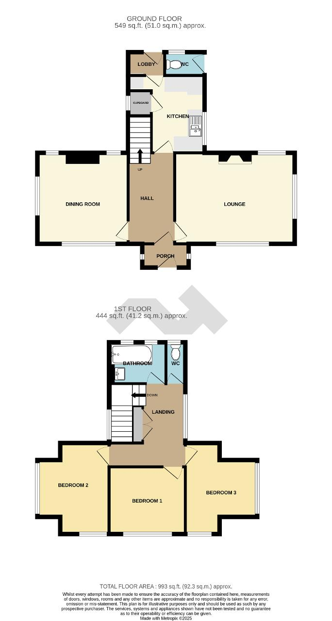 Floorplan of Tudor Close, Seaford, East Sussex, BN25 2LU