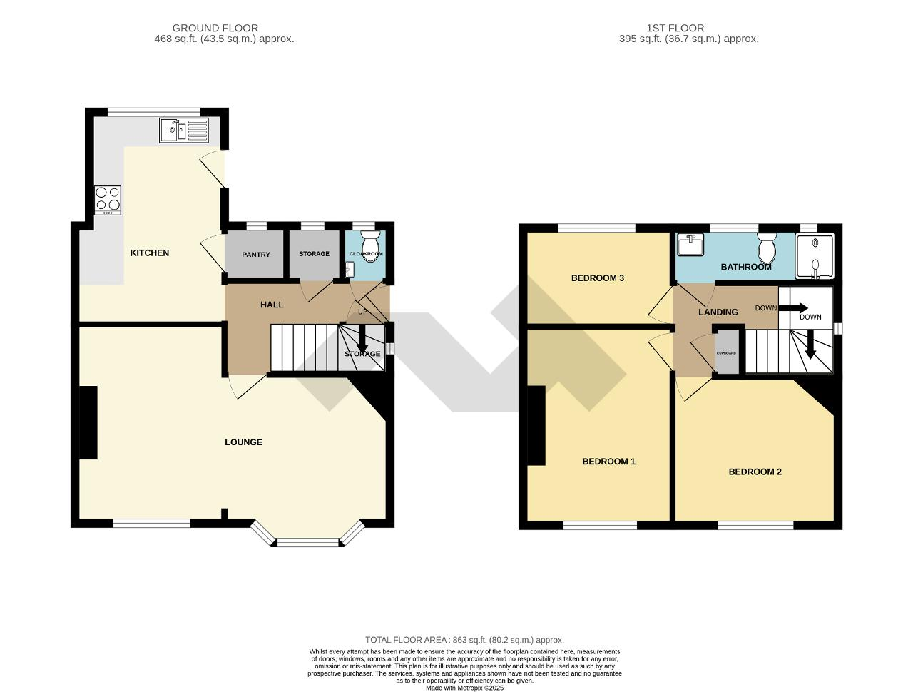 Floorplan of Vale Road, Seaford, East Sussex, BN25 3HB