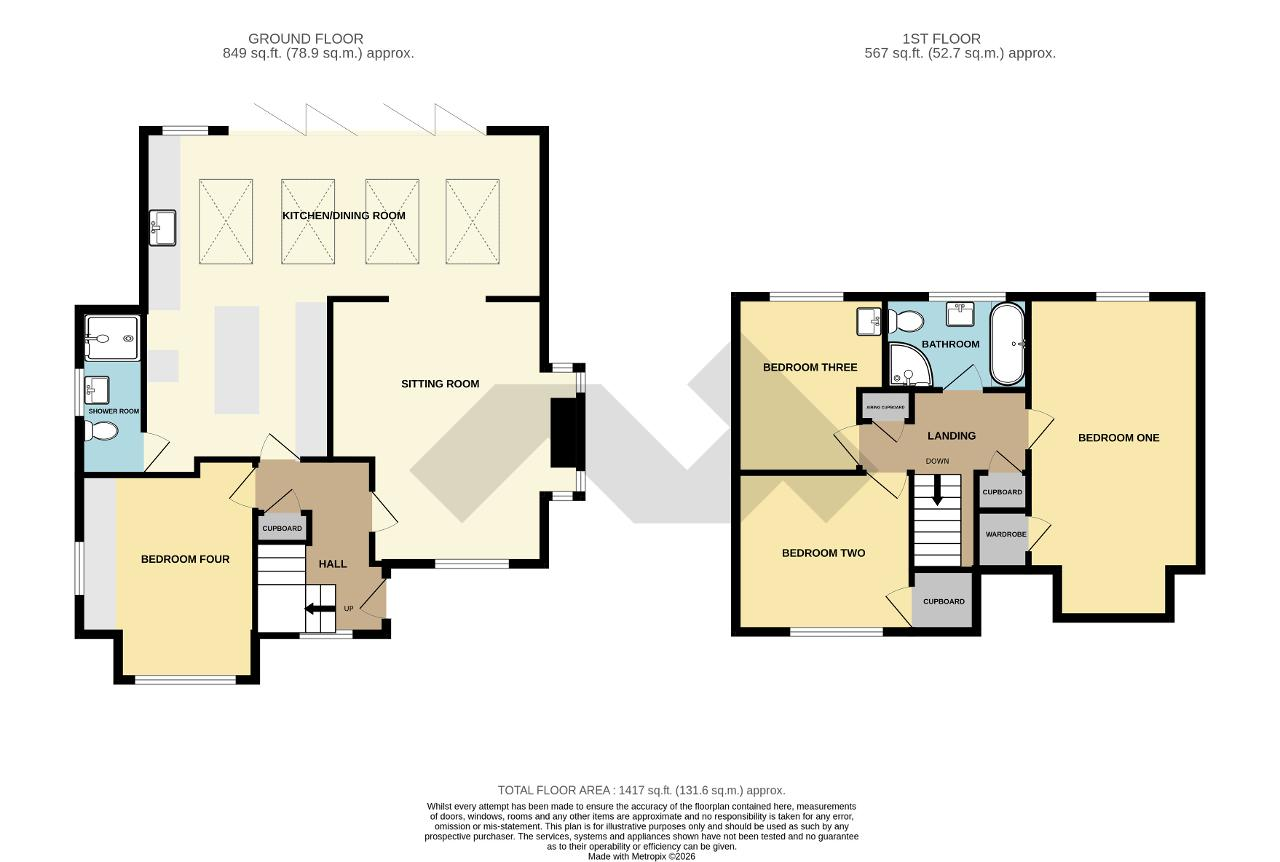 Floorplan of Hartfield Road, Seaford, East Sussex, BN25 4PW