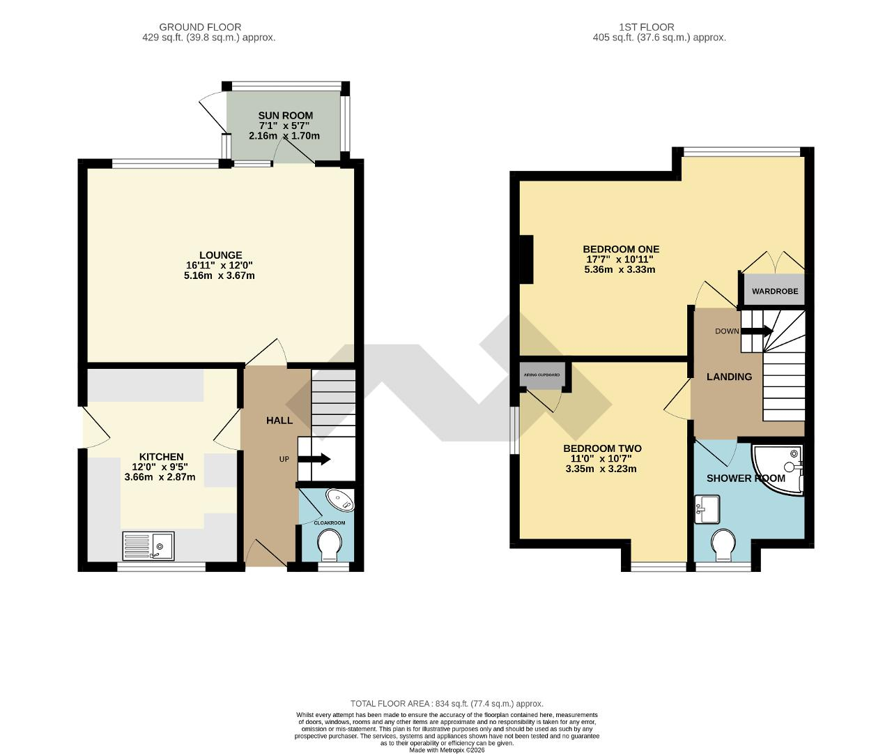 Floorplan of Vicarage Close, Seaford, East Sussex, BN25 1SQ