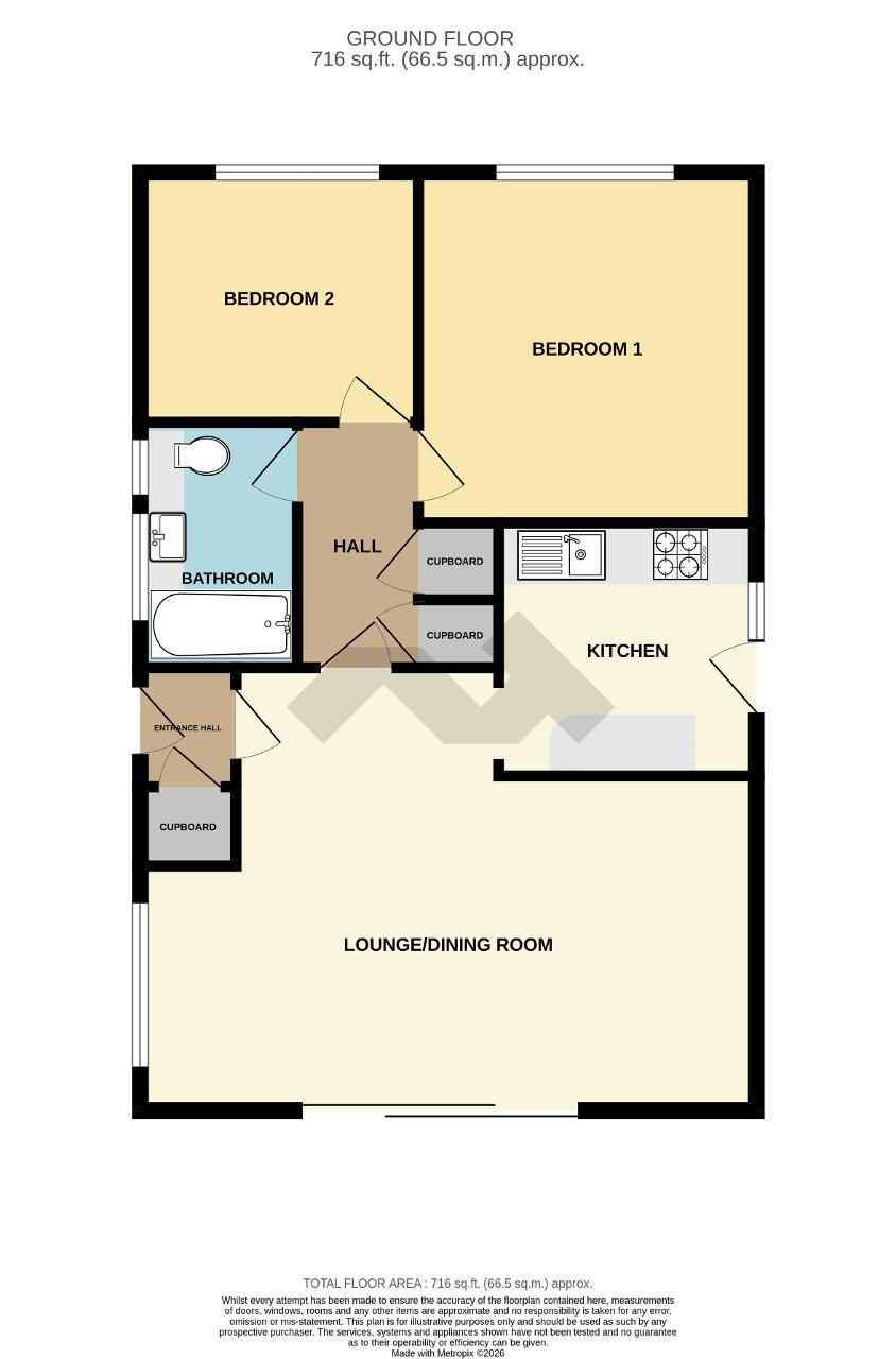 Floorplan of Viking Close, Bishopstone, Seaford, East Sussex, BN25 2SR