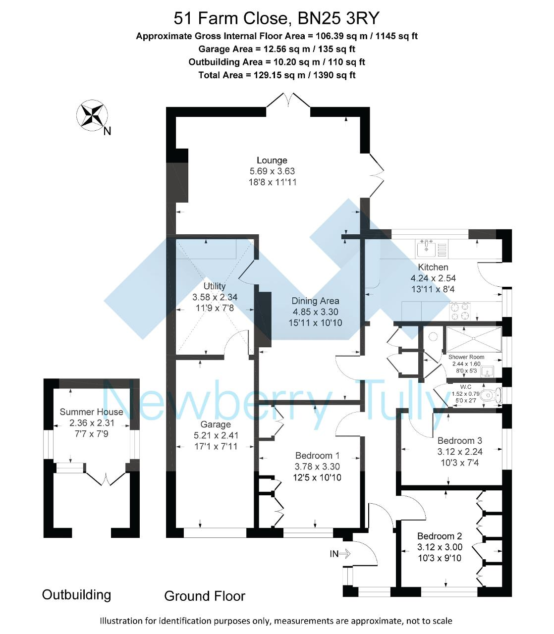 Floorplan of Farm Close, Seaford, East Sussex, BN25 3RY