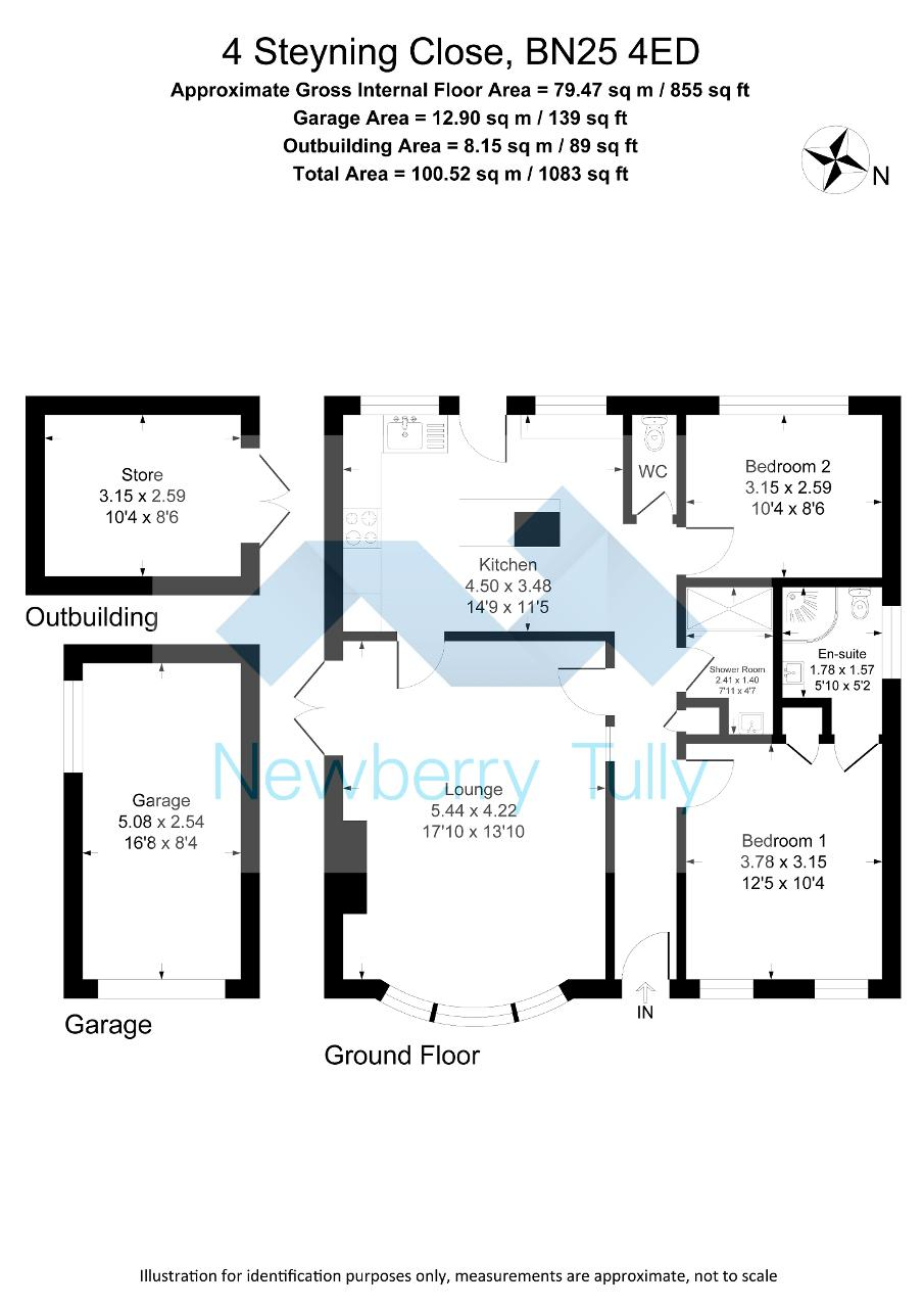 Floorplan of Steyning Close, Seaford, East Sussex, BN25 4ED