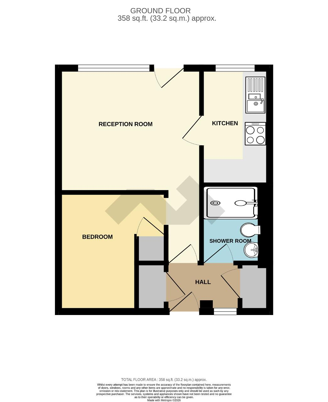 Floorplan of Hamilton House, Belgrave Road, Seaford, East Sussex, BN25 2EL